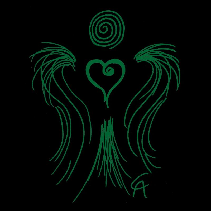 Coeur ange vert