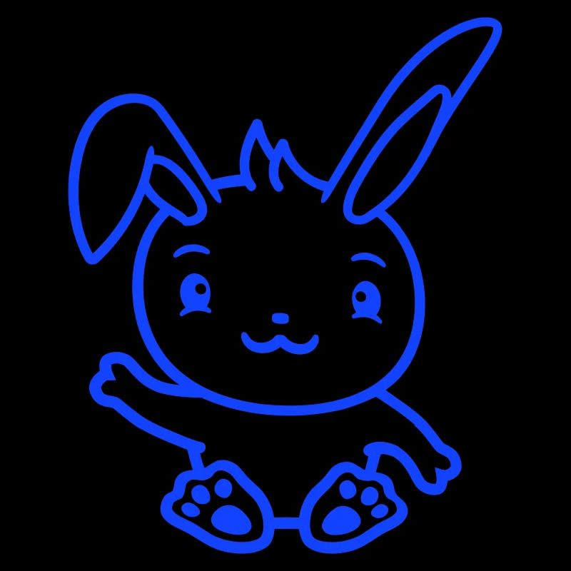Rabbit waving friendly greeting hand waving hello