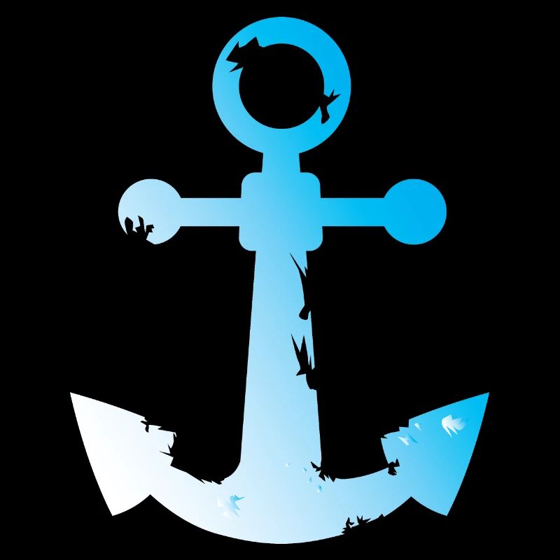 Utilisé look symbole d’ancre mer eau mer graphique