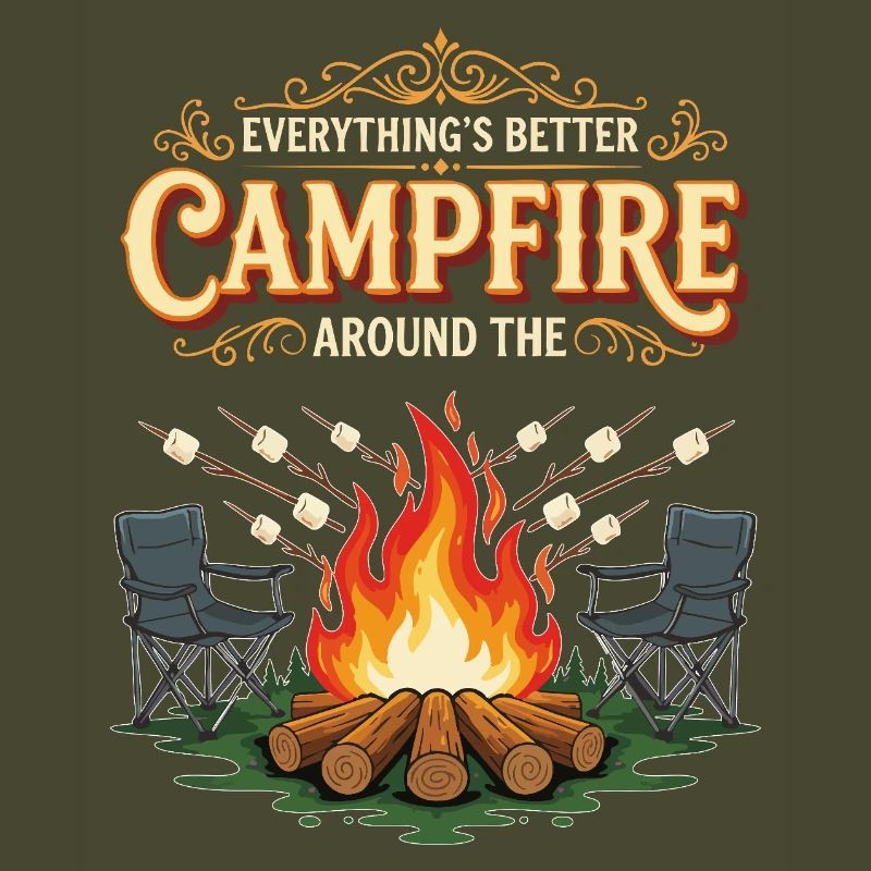 Campfire Marshmallow Everything Better Camping