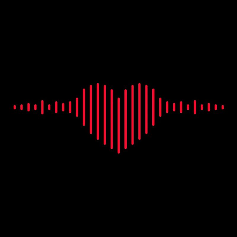 Equalizer Herz Frequenz lustiges Musik Geschenk