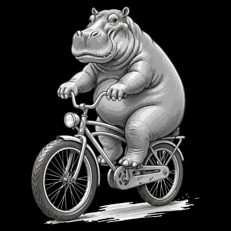 Hippo on a Bicycle