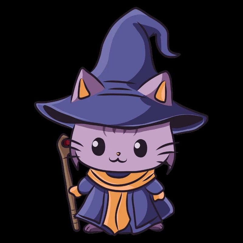 Schwarz Magier Katze