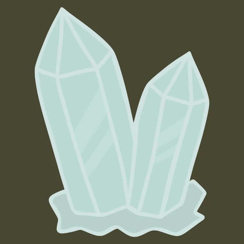 Crystal Cluster Geode Illustration