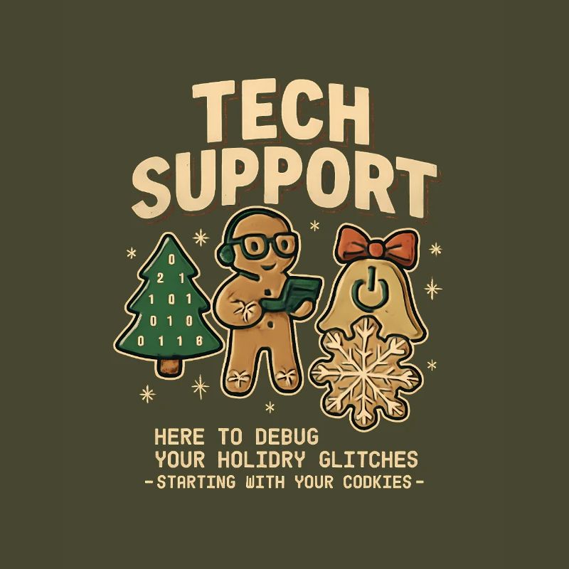 Support technique vintage Rétro IT Noël