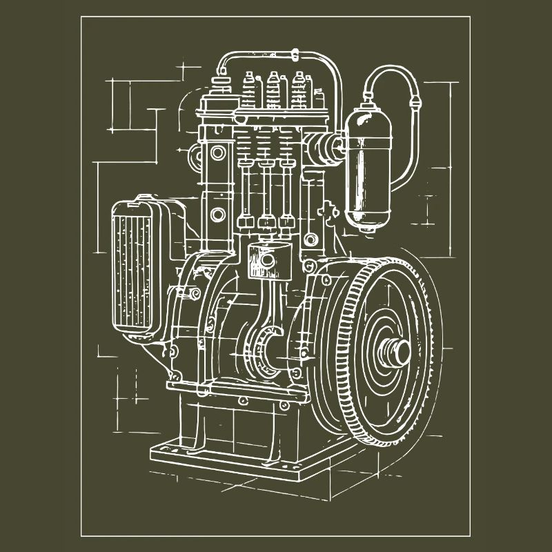 Plan de moteur industriel