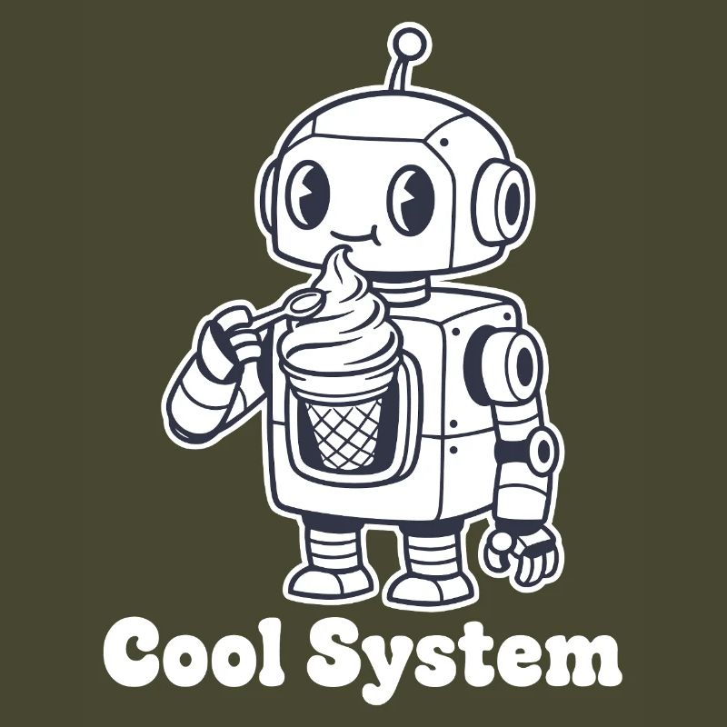 Roboter mit Eiscreme