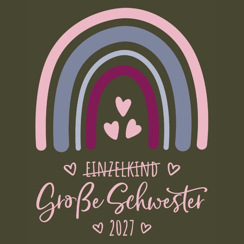 Große Schwester 2027 Boho Regenbogen