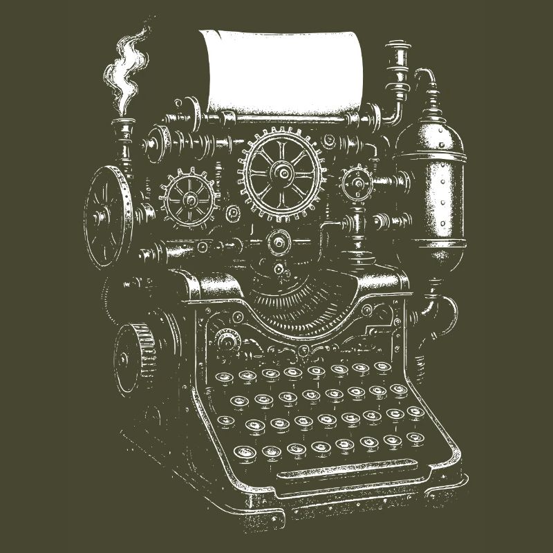 Steampunk Typewriter Gears