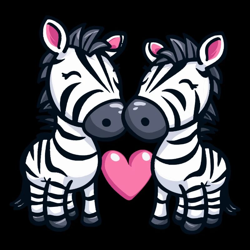 Zebra Paar Liebe Valentinstag