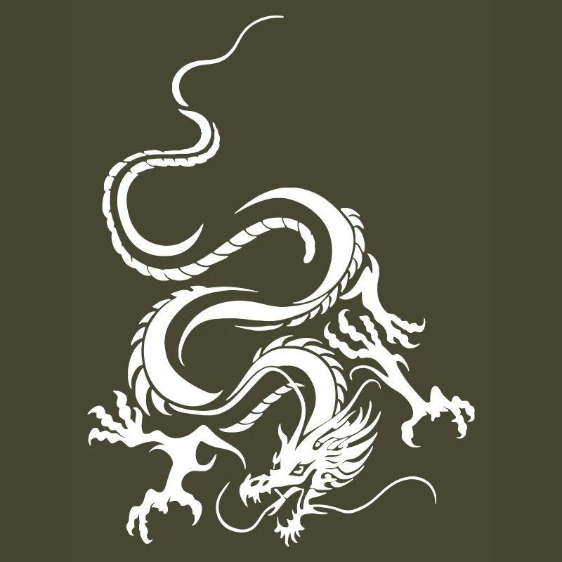 Dragon Blanc Art graphique complexe
