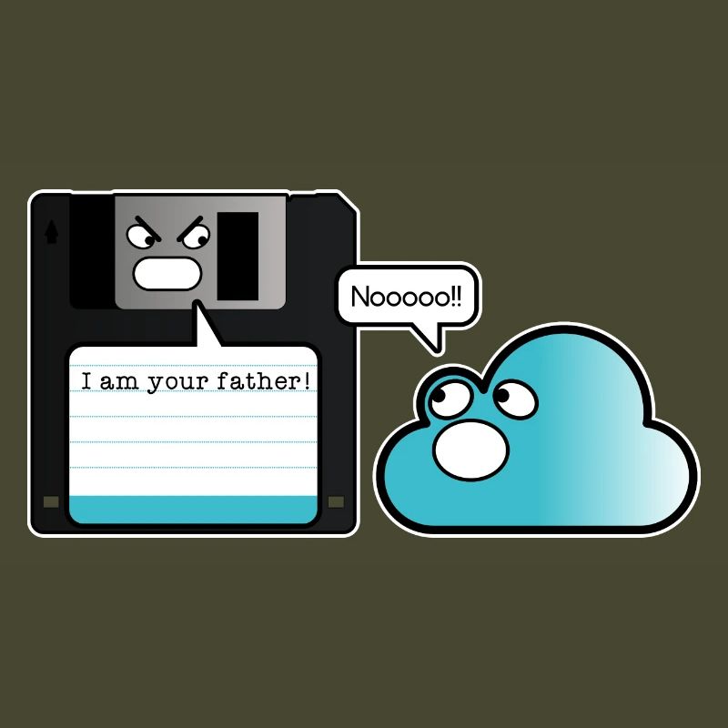 Floppy cloud memory father computer joke