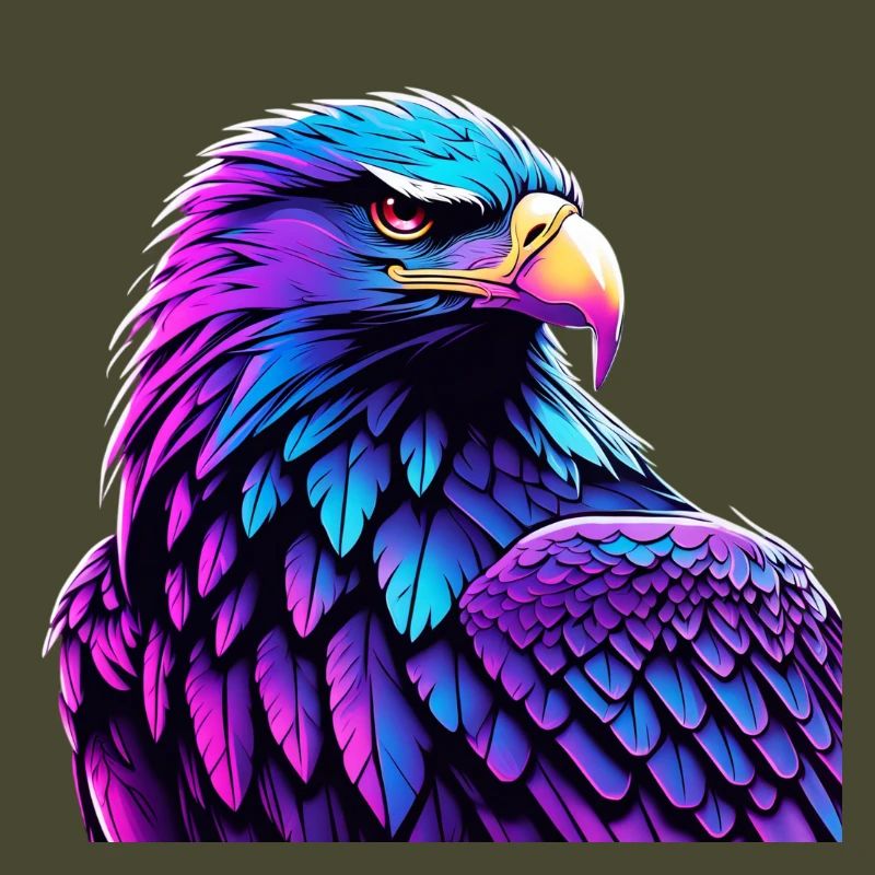 Glowing Eagle with Gradient