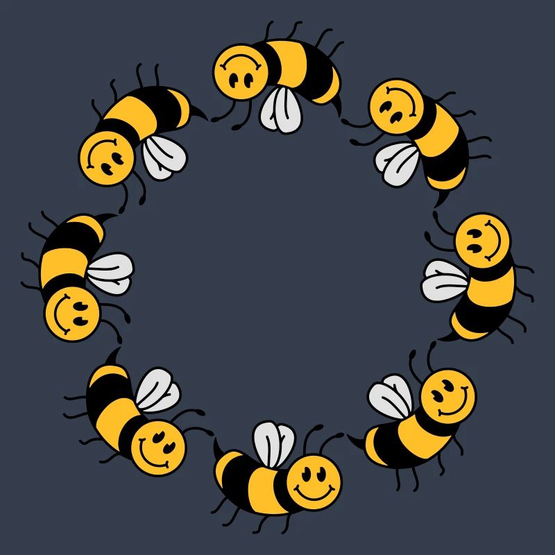 Funny bee circle pattern