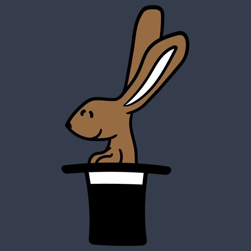 Lapin Chapeau Haut de forme Sorcier Lapin Sorcier Mignon