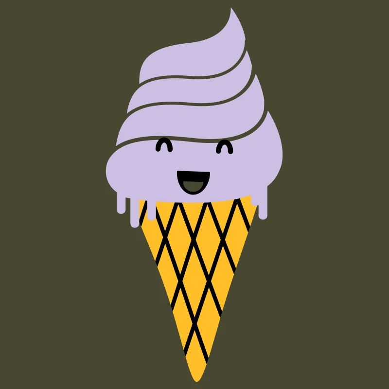 crème glacée - crème glacée de gaufre