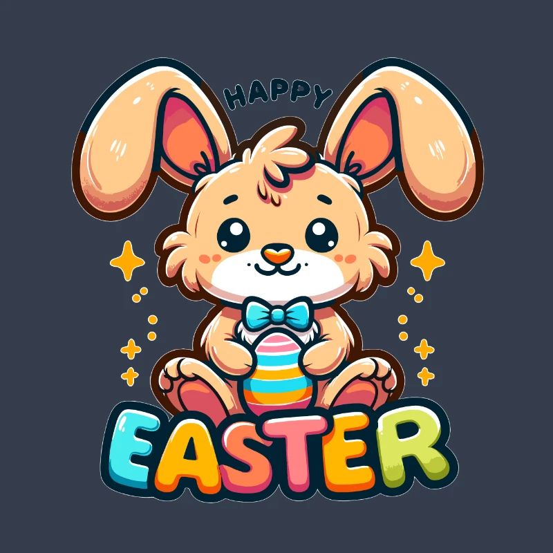 Happy Easter - Easter Bunny Illustration