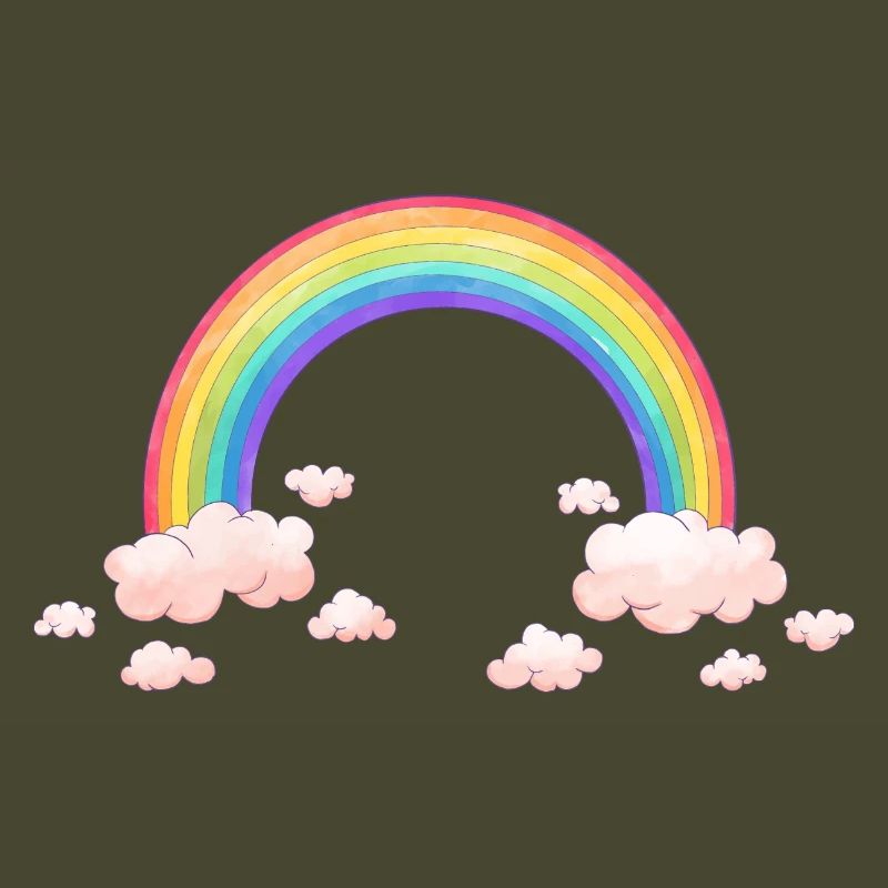 Rainbow dream with clouds