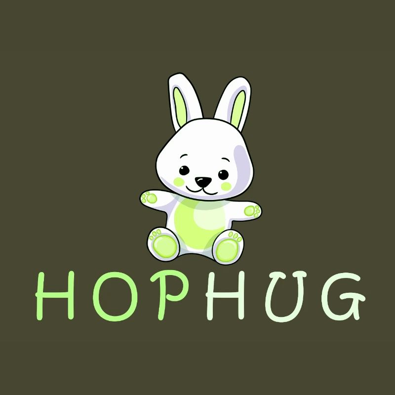 conception de baiser de main de lapin aimant