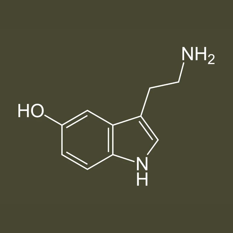 Serotonin structural formula