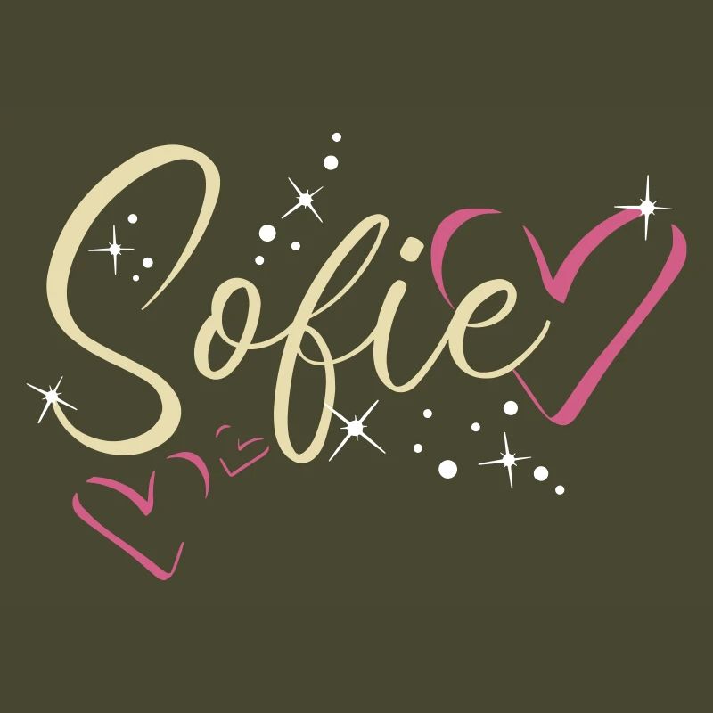 Sofie Surname First name Calligraphy Heart