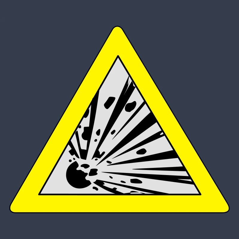 Trafic signe explosion