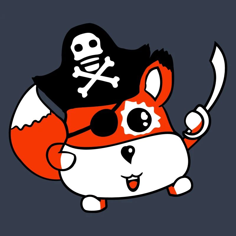 Little Cute Captain Fox Pirate Animal Eye Patch