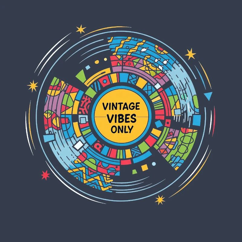 Retro Farbklecks Design mit Vintage Vibes