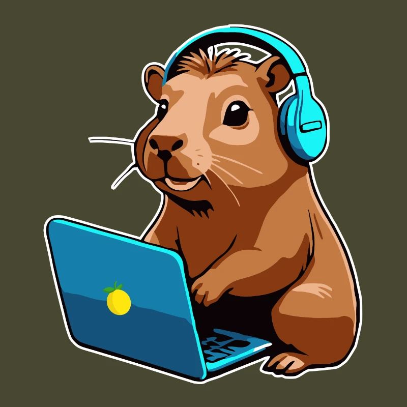 Capybara Programmierer Coder Computer