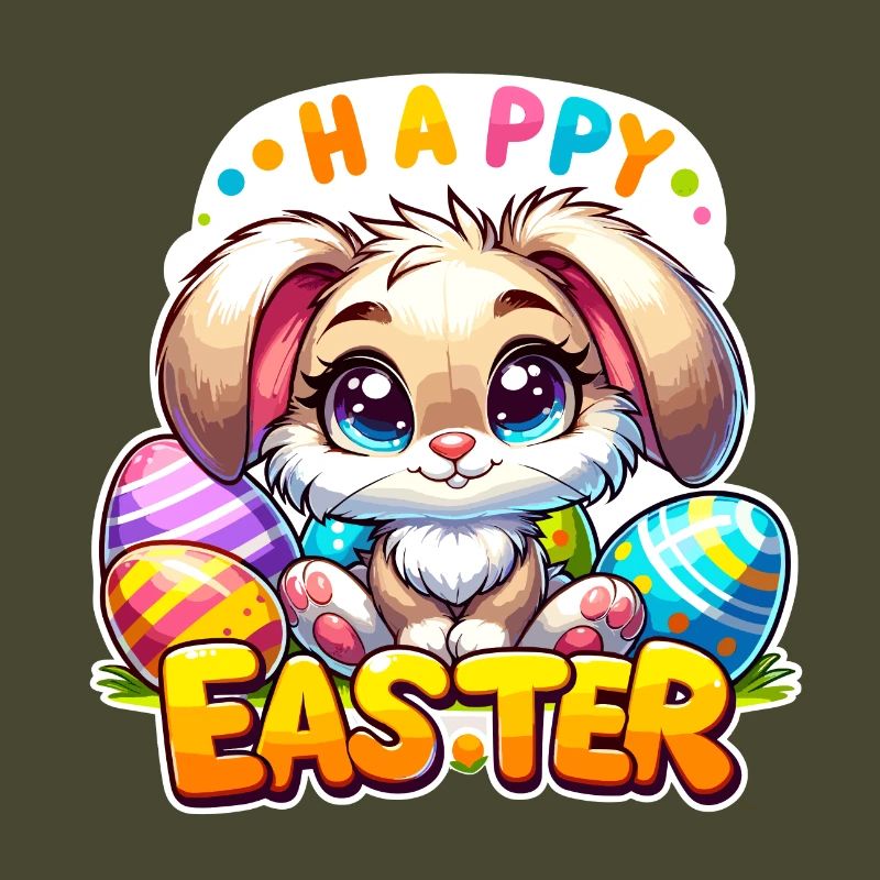 Happy Easter - Easter Bunny Illustration