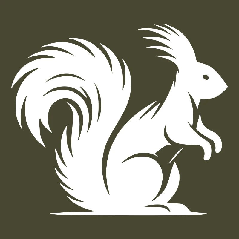 Putziges Eichhörnchen mit buschigem Schwanz