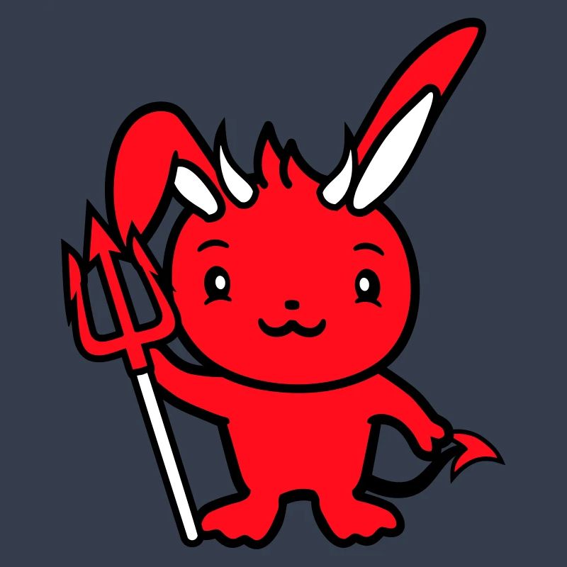 Bunny Devil Demon Evil Satan Hell Trident Costume