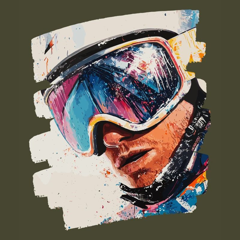Snowboarder Pulverschnee