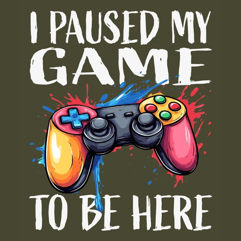Gamer Pause Controller Farbexplosion