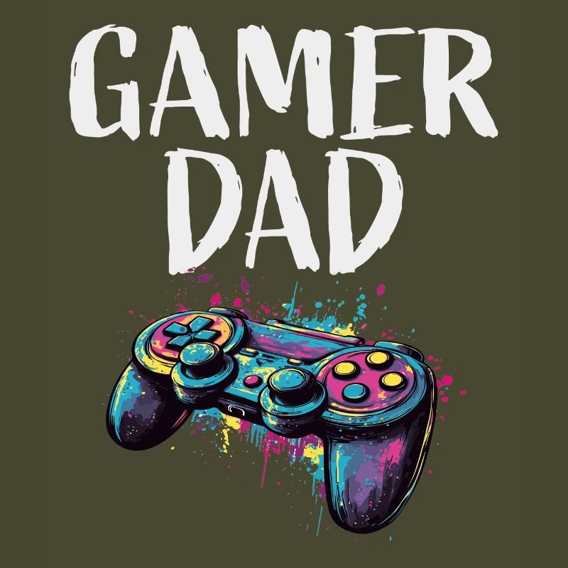 Gamer Dad Controller Color Explosion