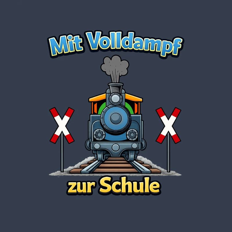 Dampflok zur Schule Einschulung 