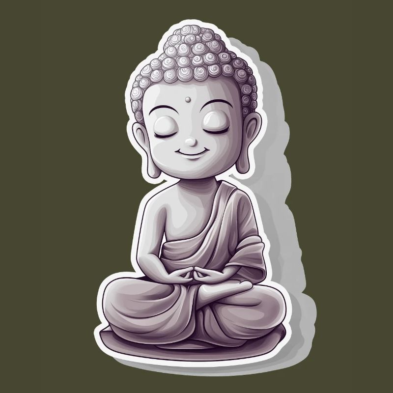 Meditating Buddha with calm expression