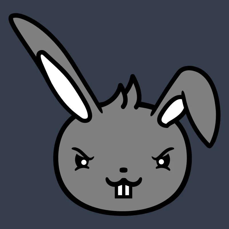 Lapin Mauvais Œil Coquin Cool Déterminé Drôle