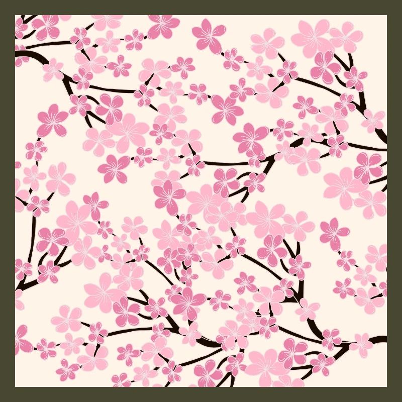 Pink Cherry Blossom Pattern - Sakura