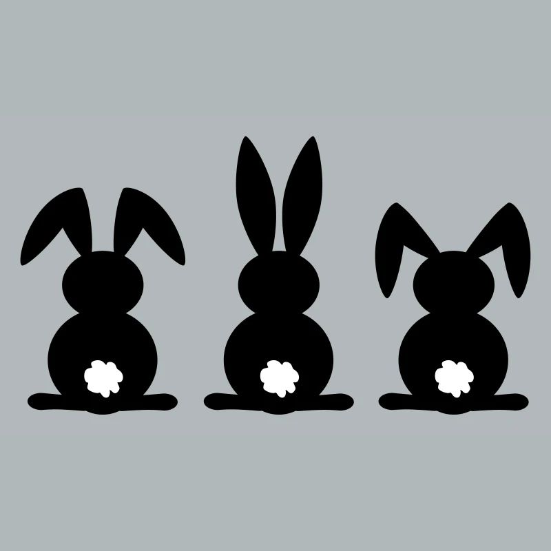 Rabbit silhouette. Happy Easter or Easter party. Egg.