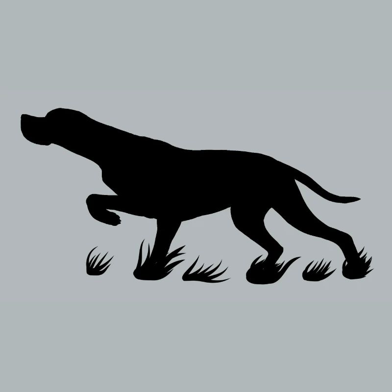schwarzer Pointer vorstehend