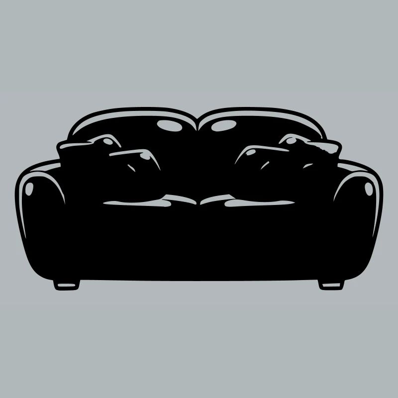 Silhouette de canapé Détendue Vector
