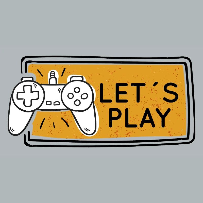 Let's Play Gaming Controller Graphic