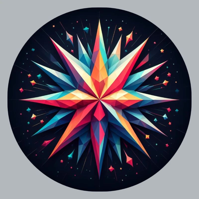 Polygon Star Colorful