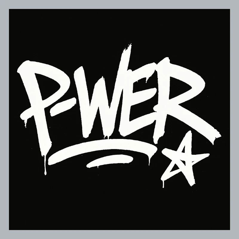 Graffiti Style Power Text Design