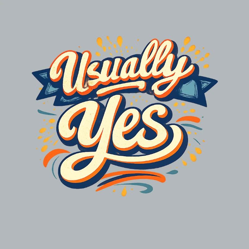 Usually Yes Retro Script