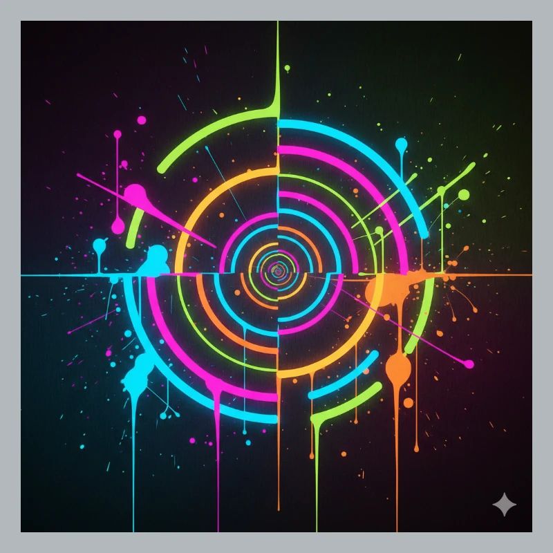 Éclaboussure de cercle néon