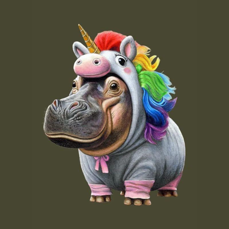 Nilpferd Einhorn