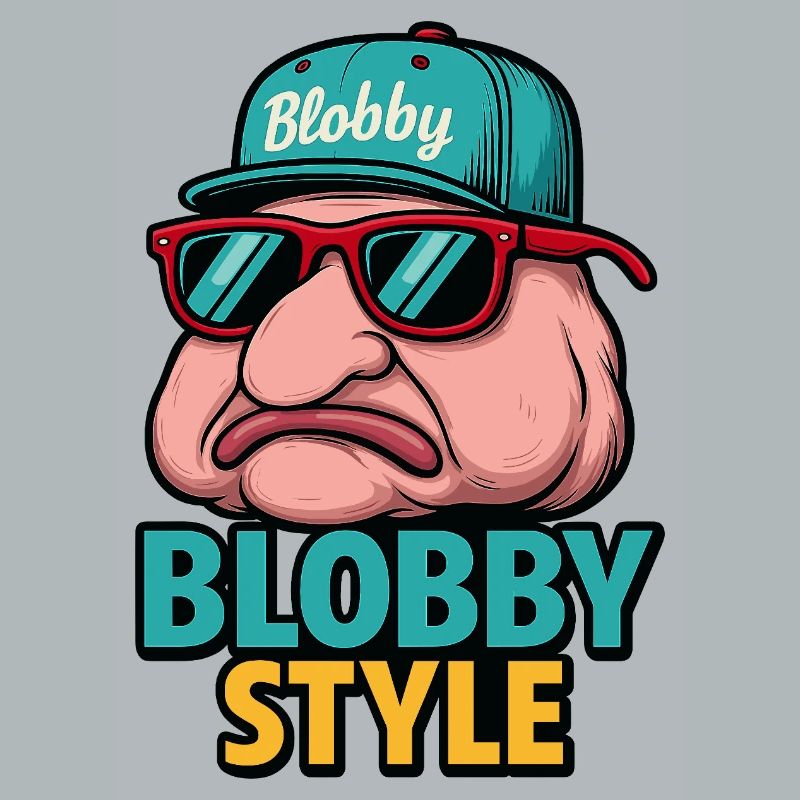 T-shirt de dessins animés Blobby style