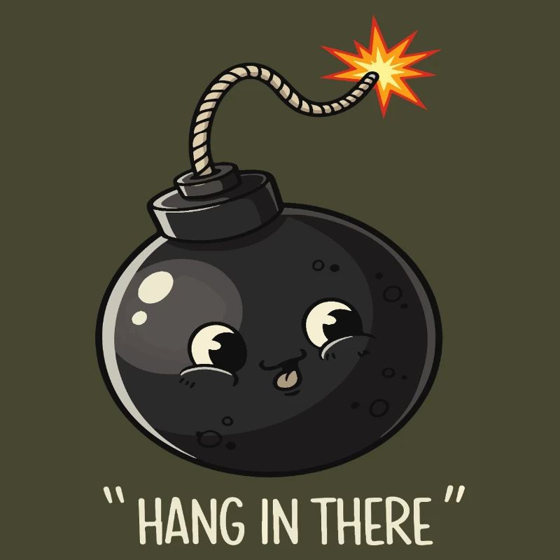 Kawaii Exploding Bomb Comic Design